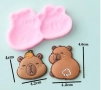 3 вида Капибара Capybara силиконов молд форма фондан шоколад декор, снимка 3
