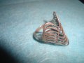 СТАР СРЕБЪРЕН АРТ ПРЪСТЕН СРЕБРО 925 АЖУРНА РЪЧНА МАЙСТОРСКА АРТ НУВО ИЗРАБОТКА АНГЛИЯ 26266, снимка 5