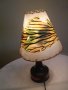 стара керамична лампа със рисуван абажур , снимка 13