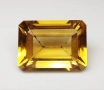 Рядък голям 15.39кт естествен жълт цитрин – VVS чистота, емералд кът, Африка! Нов!, снимка 9