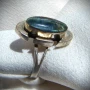 Сребърен ръчнокован дизайнерски пръстен с лабрадорит,Mariana Llanes,Мексико, снимка 3