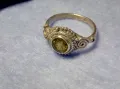 СТАР СКЪПЕЦЕНЕН СРЕБЪРЕН ПРЪСТЕН СРЕБРО 925 с РЪЧНО ФАСЕТИРАН НАТУРАЛЕН ПЕРИДОТ с ИНКЛУЗИИ 48621, снимка 8