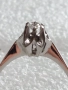 Дамски златен пръстен с инкрустиран диамант 0.20 карата,бяло злато проба 750, снимка 4