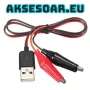 Нова тестова сонда преходник от USB към кабели със захващащи скоби тип „крокодил“ за мултицет кола, снимка 1