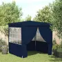 vidaXL Професионална парти шатра със стени 2x2 м синя 90 г/м², снимка 2