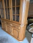 Винтидж трапезен бюфет / витрина от масивна дъбова дървесина с месингови ключалки., снимка 6