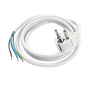 Захранващ кабел с щепсел 3м,бял, снимка 1