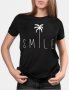 ✅Дамска тениска Smile, снимка 1 - Тениски - 36764173