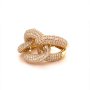 Златен дамски пръстен 9,15гр. размер:58 14кр. проба:585 модел:16394-5, снимка 2