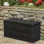 vidaXL Градинска кутия за съхранение, черна, 117x45x56 см, снимка 4