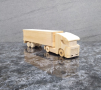  Декоративно дървено камионче с ремарке, снимка 1