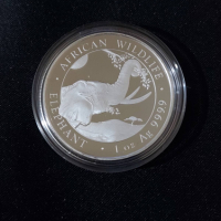 Сомалия 2023 - 100 Шилинга - 1 OZ – Слон Сребърна монета, снимка 3 - Нумизматика и бонистика - 44768088