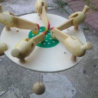 Дървена детска играчка кълвящи кокошки българска народно творчество, снимка 1 - Други ценни предмети - 41678515