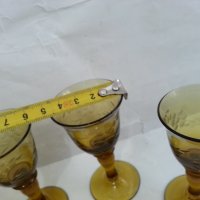 Ретро стъклени чашки цветно стъкло, снимка 5 - Антикварни и старинни предмети - 35985173