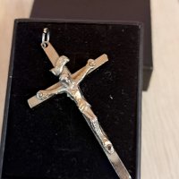 Голям сребрист кръст, снимка 3 - Колиета, медальони, синджири - 41540987