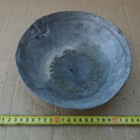 кована медна калайдисана възрожденска купа , снимка 4 - Антикварни и старинни предмети - 35907086