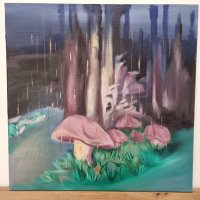 "Вълшебната гора" - авторска картина с маслени бои, снимка 1 - Картини - 44212821