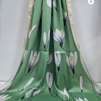 Дамски красив сатенен шал 1.80х0.90см Различни дизайни, снимка 6 - Шалове - 44621591