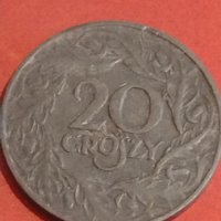 Рядка монета 20 гроша 1923г. Полша Уникат за КОЛЕКЦИОНЕРИ 34802, снимка 2 - Нумизматика и бонистика - 44288105