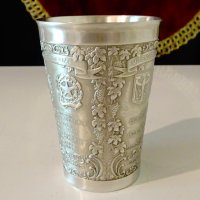 Чаша от калай за вино с немски гербове., снимка 2 - Антикварни и старинни предмети - 41899788