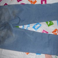 Еластични Дамски Дънки  78 дължина в син цвят размер М, снимка 5 - Къси панталони и бермуди - 40610108
