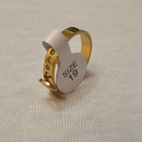 Дамски пръстен от медицинска стомана с камъни цирконии Безкрайност, снимка 2 - Пръстени - 44523511