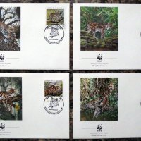 Салвадор 1988 - 4 броя FDC Комплектна серия - WWF, снимка 1 - Филателия - 38628767