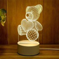 Холограмна 3D LED нощна лампа

, снимка 8 - Лед осветление - 41375506