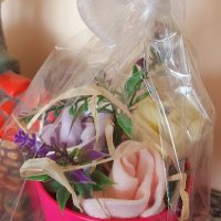 🌺 Ръчно изработени саксии с цветя от бебешки чорапки 🌼, снимка 9 - Бебешки чорапи - 34164776