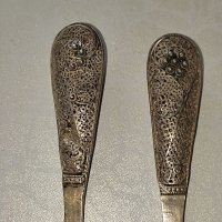 Две стари сребърни лъжички, снимка 6 - Колекции - 40480588