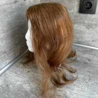 Дамско тупе 💯 естествена човешка коса лешник , снимка 10 - Аксесоари за коса - 41460894