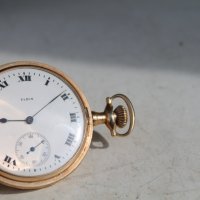 Златен 14К Джобен часовник ELGIN , снимка 4 - Мъжки - 34088263