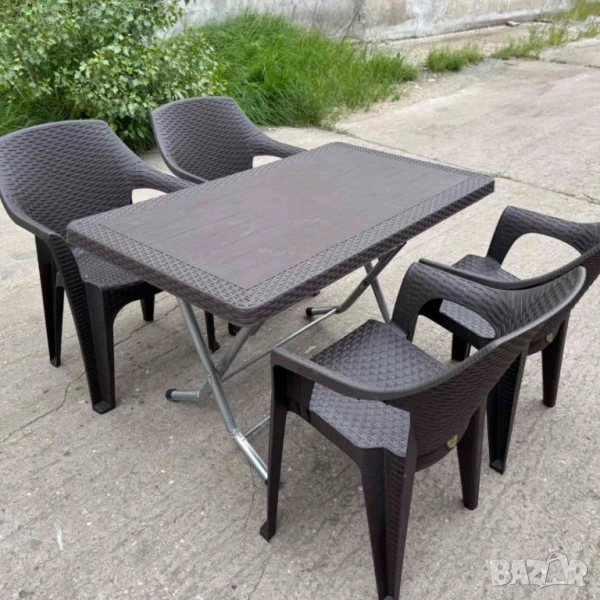 Градински комплект LUX маса с 4 или 6 стола, снимка 1