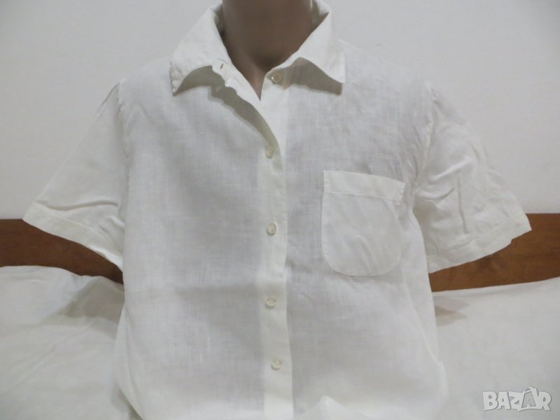 Мъжка риза с къс ръкав от лен Promise, снимка 1