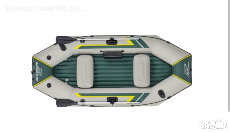 Надуваема лодка  до 400 кг  BESTWAY 65160 Hydro-Force™ 2.95 m x 1.30 m x 46 cm Ranger Elite X3 Raft , снимка 1