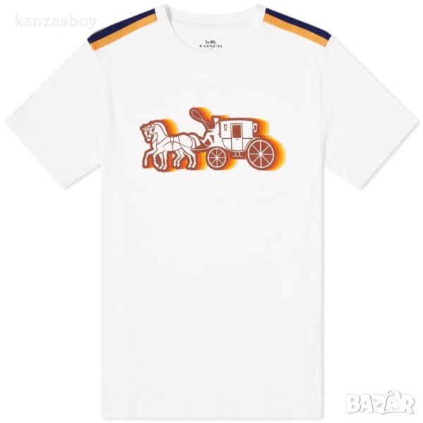 Coach Rainbow Taped Carriage Tee - страхотна мъжка тениска , снимка 1