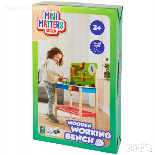 Детската дървена работилница Mini Matters 40 части, снимка 1