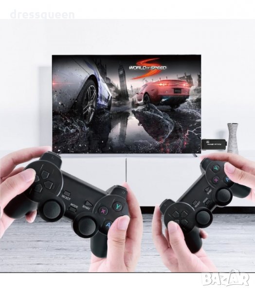 3167 Безжична ретро конзола с 10 000 игри и 2 Playstation джойстика, снимка 1