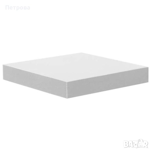 Бял рафт-23,5х23,5х3,8 см./Бяла полица/бял стенен рафт, снимка 1