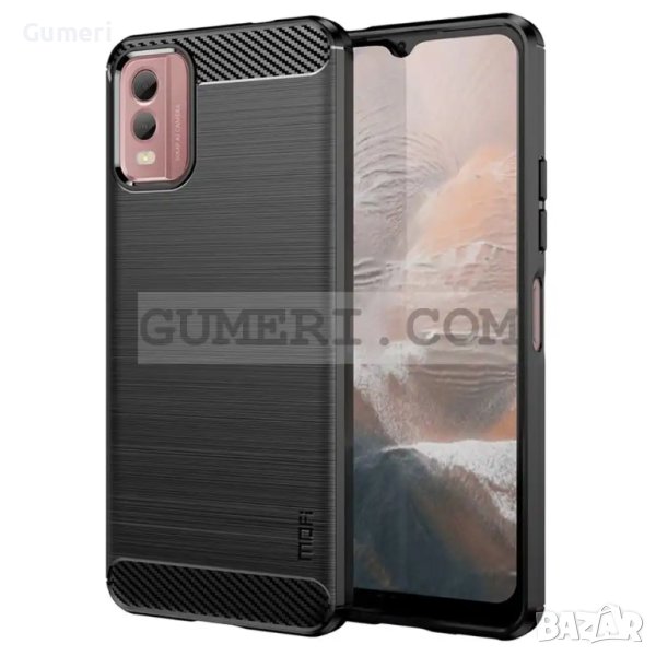 Nokia C32 Удароустойчив Гръб Карбон Шарк, снимка 1