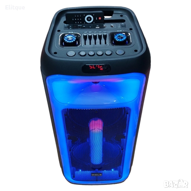 Преносима светеща караоке тонколона с микрофон и дистанционно управление DR-1028, снимка 1