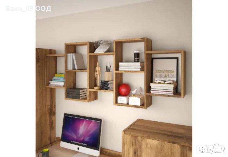 161см! Огромна етажерка за стена в модерен стил, снимка 1