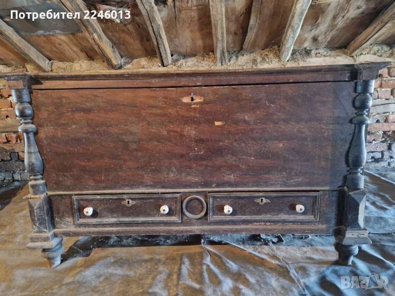 Стар ретро скрин с чекмедже, снимка 1