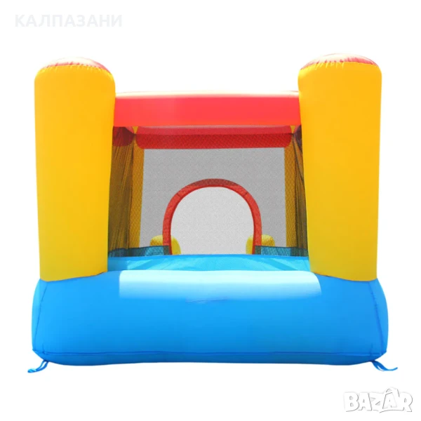 HAPPY HOP Батут замък с пързалка и помпа 253x200x160 9520 , снимка 1