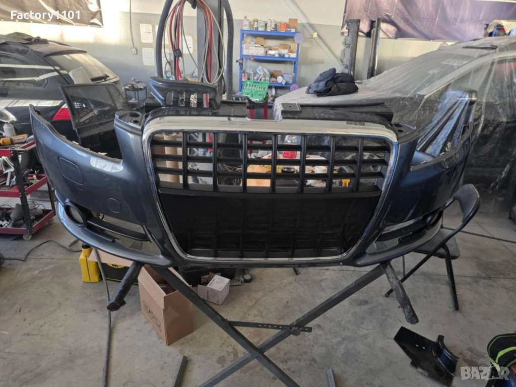 Предна броня Audi A4 B7 S-line с отвори за пръскалки, снимка 1