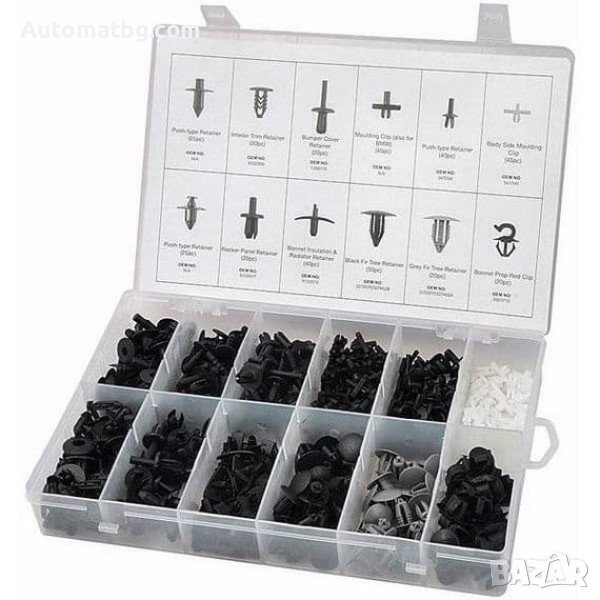 Комплект щипки за интериор Automat, Щипки за кори, За Volvo, 350бр, снимка 1