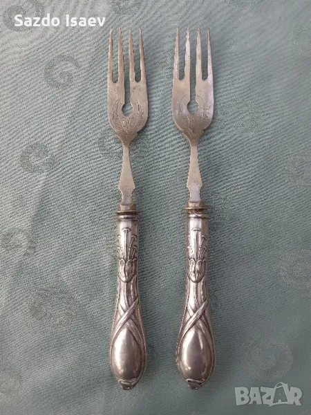 Вилици със сребърни дръжки, снимка 1