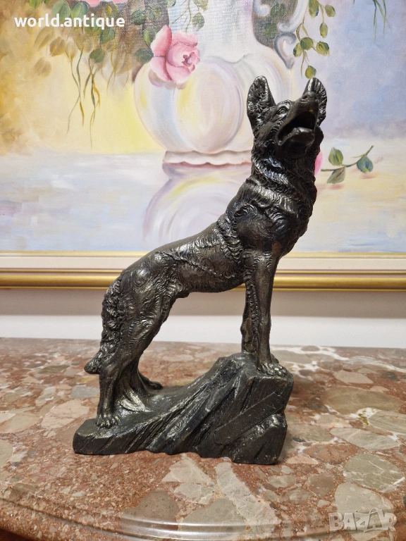 Прекрасна антикварна френска фигура статуетка скулптура , снимка 1