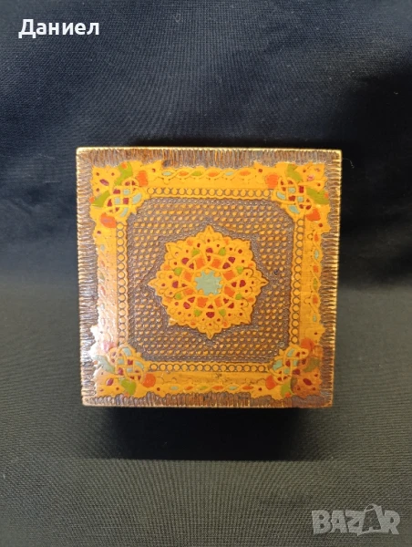 Пирографирана кутия за бижута, снимка 1