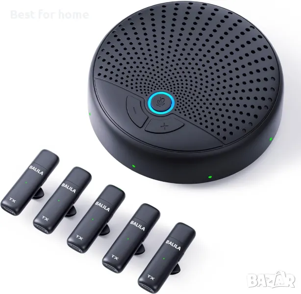 BALILA Конферентен високоговорител и микрофон с безжични микрофони, снимка 1